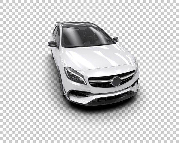 Ilustración de renderización 3D de automóviles realistas aislados en el fondo