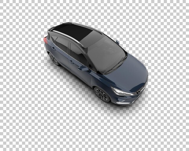 Ilustración de renderización 3D de automóviles realistas aislados en el fondo