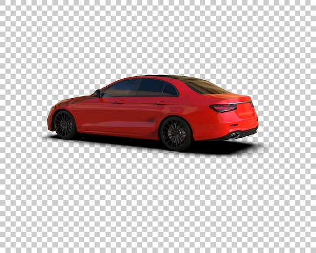 Ilustración de renderización 3D de automóviles realistas aislados en el fondo