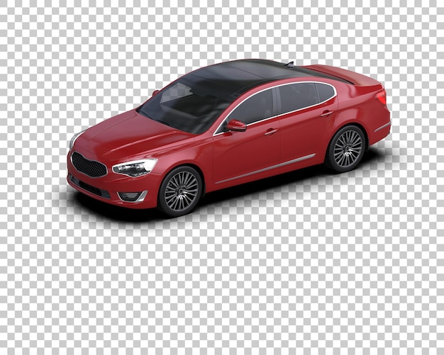 Ilustración de renderización 3D de automóviles realistas aislados en el fondo