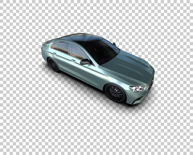 Ilustración de renderización 3D de automóviles realistas aislados en el fondo
