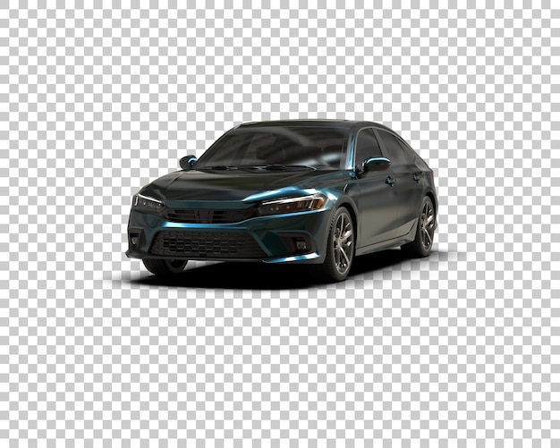 Ilustración de renderización 3D de automóviles realistas aislados en el fondo