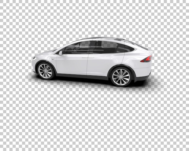 Ilustración de renderización 3D de automóviles realistas aislados en el fondo
