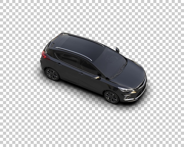 Ilustración de renderización 3D de automóviles realistas aislados en el fondo