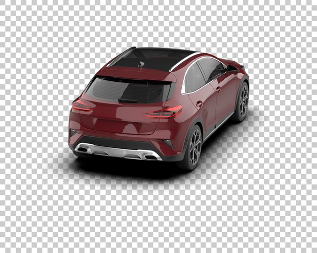 Ilustración de renderización 3D de automóviles realistas aislados en el fondo