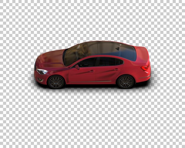 Ilustración de renderización 3D de automóviles realistas aislados en el fondo