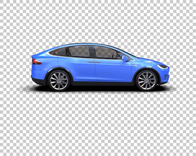 Ilustración de renderización 3D de automóviles realistas aislados en el fondo