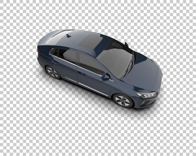 Ilustración de renderización 3D de automóviles realistas aislados en el fondo
