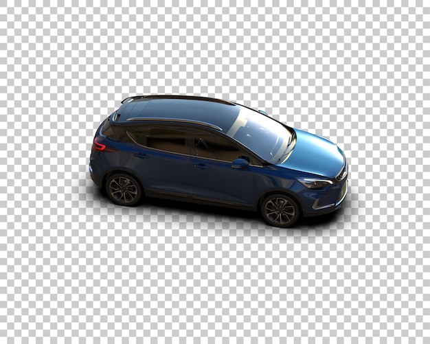Ilustración de renderización 3D de automóviles realistas aislados en el fondo
