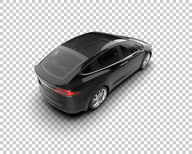 Ilustración de renderización 3D de automóviles realistas aislados en el fondo