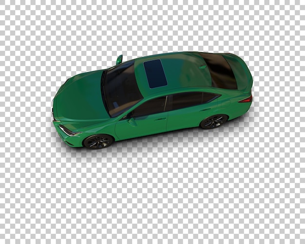 Ilustración de renderización 3D de automóviles realistas aislados en el fondo