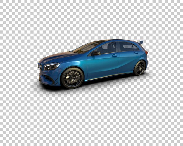 Ilustración de renderización 3D de automóviles realistas aislados en el fondo