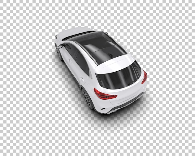 Ilustración de renderización 3D de automóviles realistas aislados en el fondo