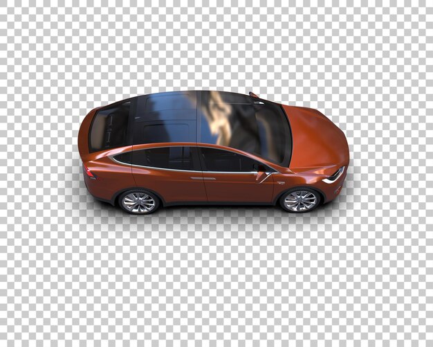 Ilustración de renderización 3D de automóviles realistas aislados en el fondo