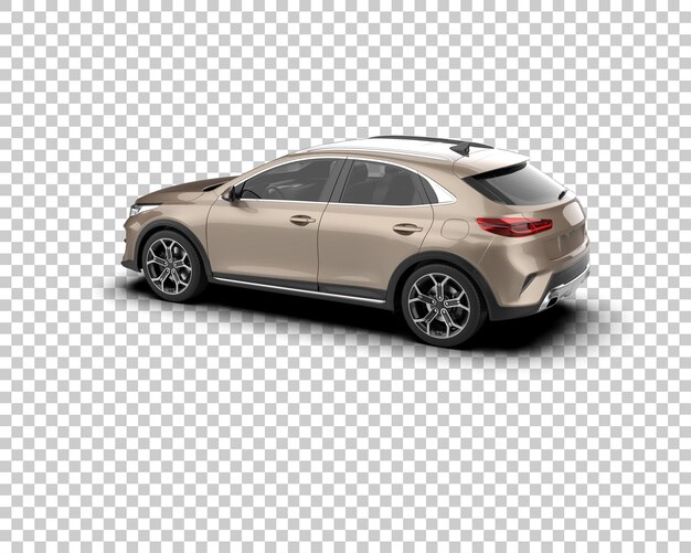 Ilustración de renderización 3D de automóviles realistas aislados en el fondo