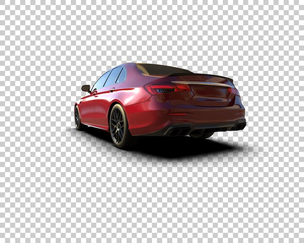 Ilustración de renderización 3D de automóviles realistas aislados en el fondo