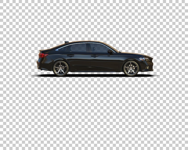 Ilustración de renderización 3D de automóviles realistas aislados en el fondo
