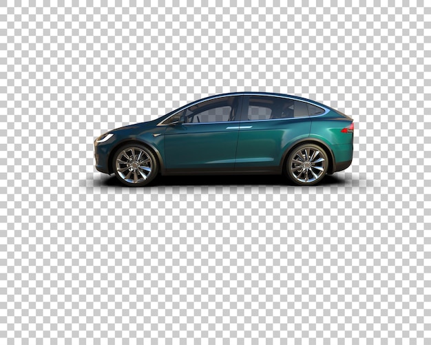 Ilustración de renderización 3D de automóviles realistas aislados en el fondo