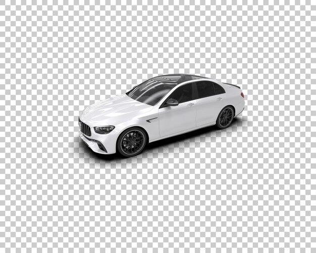 Ilustración de renderización 3D de automóviles realistas aislados en el fondo