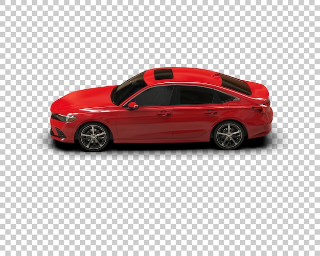 Ilustración de renderización 3D de automóviles realistas aislados en el fondo