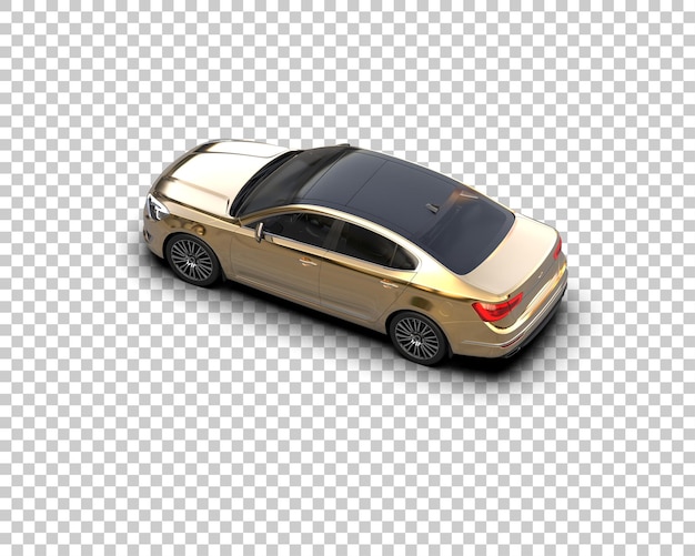 Ilustración de renderización 3D de automóviles realistas aislados en el fondo