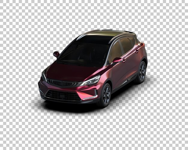 Ilustración de renderización 3D de automóviles realistas aislados en el fondo