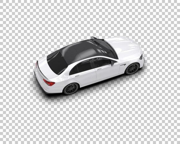 Ilustración de renderización 3D de automóviles realistas aislados en el fondo