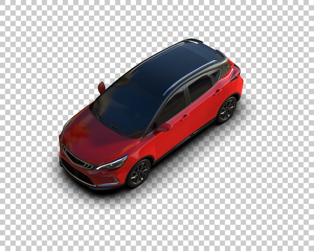 Ilustración de renderización 3D de automóviles realistas aislados en el fondo