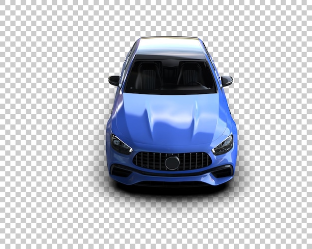 Ilustración de renderización 3D de automóviles realistas aislados en el fondo