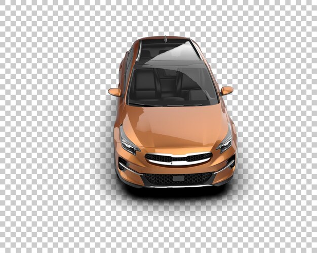 Ilustración de renderización 3D de automóviles realistas aislados en el fondo
