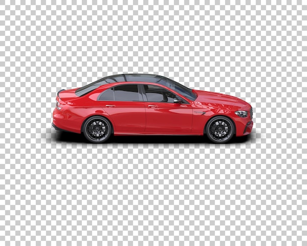 Ilustración de renderización 3D de automóviles realistas aislados en el fondo