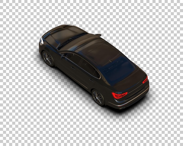 Ilustración de renderización 3D de automóviles realistas aislados en el fondo