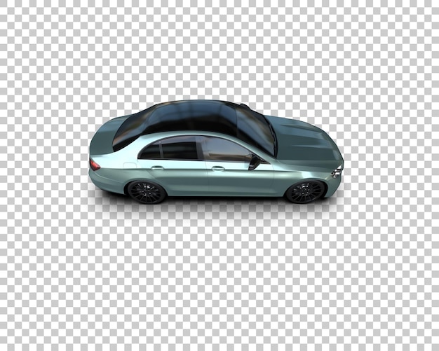 Ilustración de renderización 3D de automóviles realistas aislados en el fondo