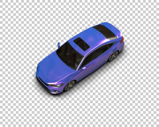 Ilustración de renderización 3D de automóviles realistas aislados en el fondo