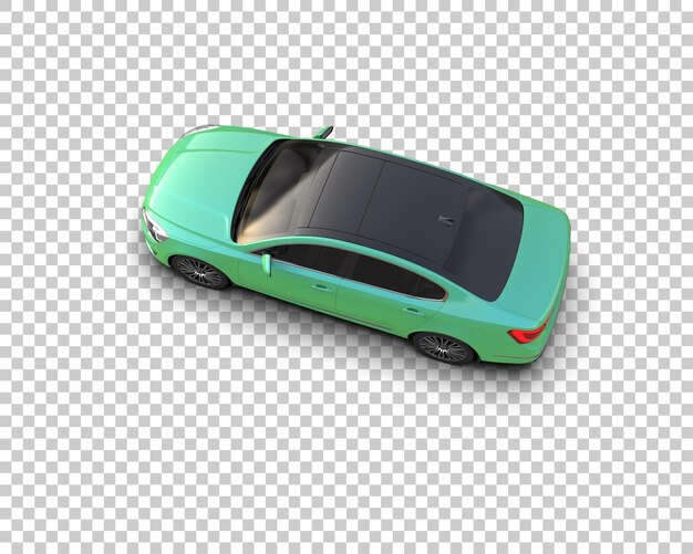 Ilustración de renderización 3D de automóviles realistas aislados en el fondo