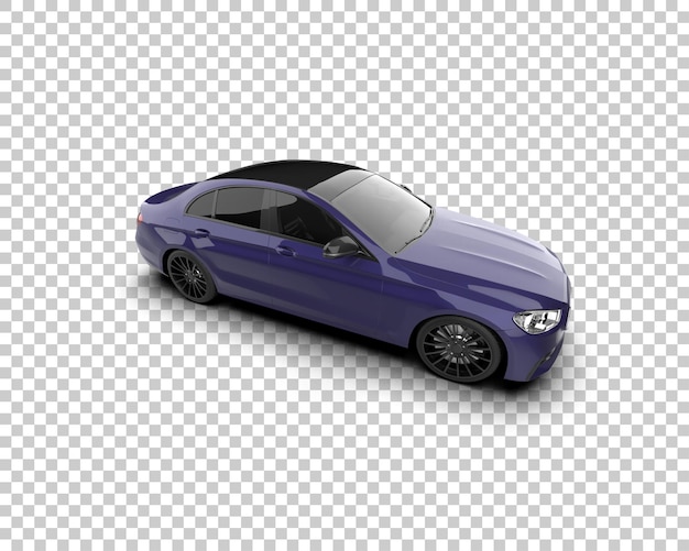 Ilustración de renderización 3D de automóviles realistas aislados en el fondo