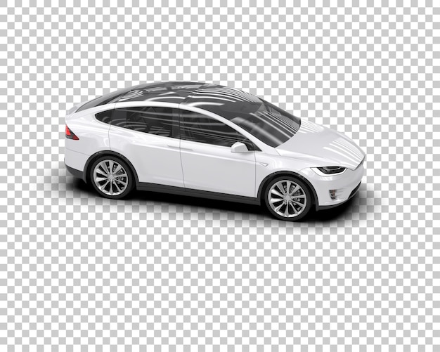 Ilustración de renderización 3D de automóviles realistas aislados en el fondo
