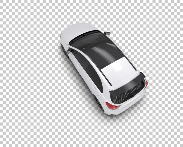 Ilustración de renderización 3D de automóviles realistas aislados en el fondo