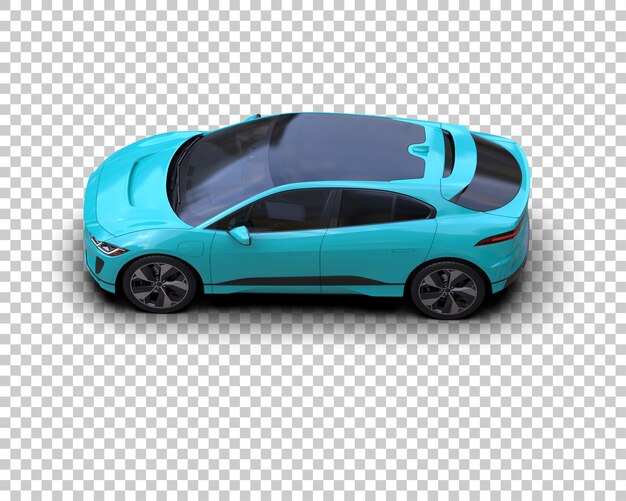 Ilustración de renderización 3D de automóviles realistas aislados en el fondo
