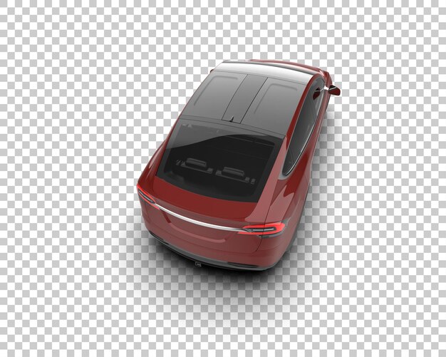 Ilustración de renderización 3D de automóviles realistas aislados en el fondo
