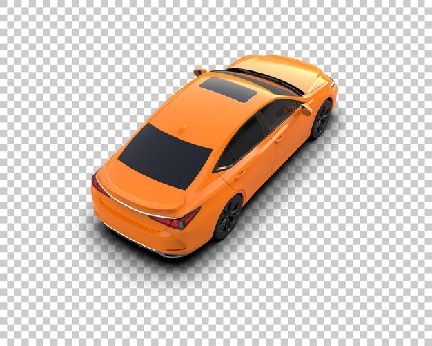 Ilustración de renderización 3D de automóviles realistas aislados en el fondo