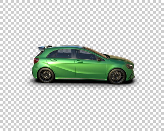 Ilustración de renderización 3D de automóviles realistas aislados en el fondo