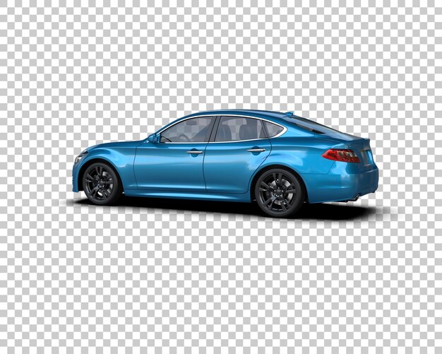 Ilustración de renderización 3D de automóviles realistas aislados en el fondo