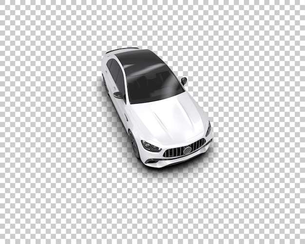 Ilustración de renderización 3D de automóviles realistas aislados en el fondo
