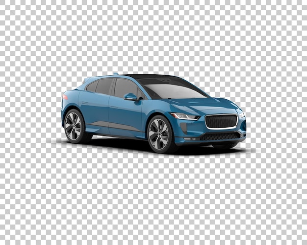 Ilustración de renderización 3D de automóviles realistas aislados en el fondo