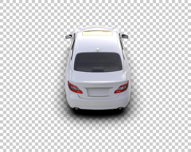 Ilustración de renderización 3D de automóviles realistas aislados en el fondo