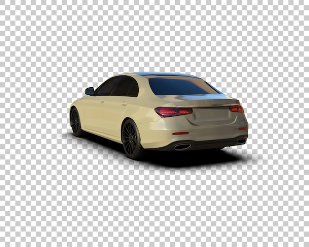 Ilustración de renderización 3D de automóviles realistas aislados en el fondo