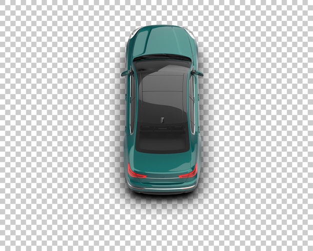 Ilustración de renderización 3D de automóviles realistas aislados en el fondo