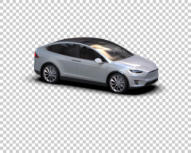 Ilustración de renderización 3D de automóviles realistas aislados en el fondo