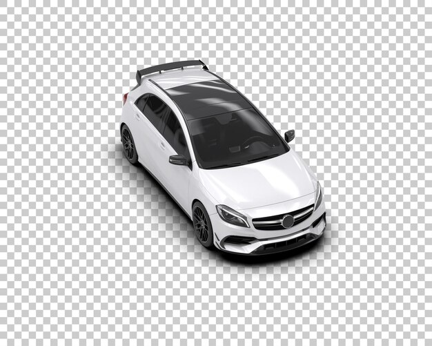 Ilustración de renderización 3D de automóviles realistas aislados en el fondo